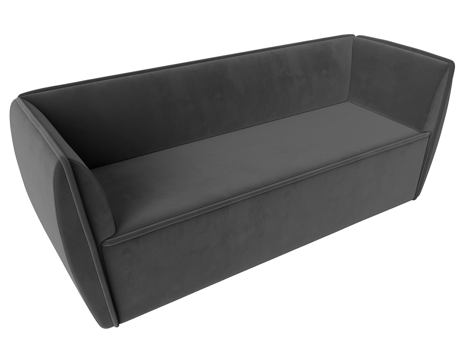 Диван кухонный прямой Бергамо 3-х местный (seven 17 серый)