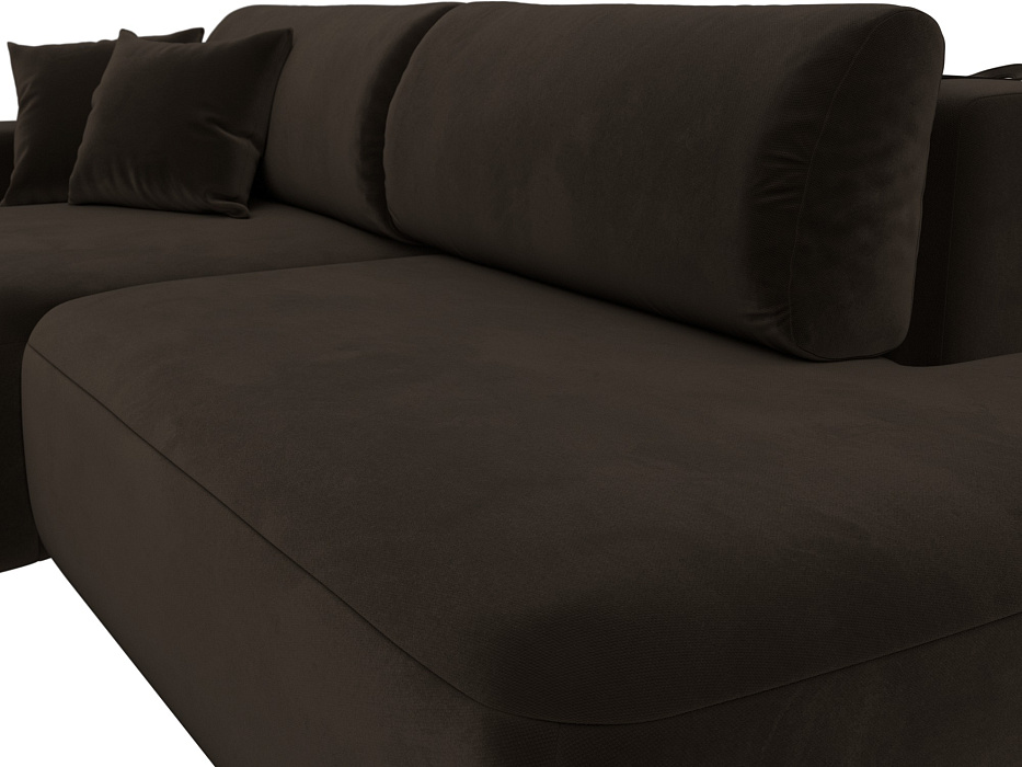 Диван угловой Лига-036 НПБ Модерн левый угол (коричневый)