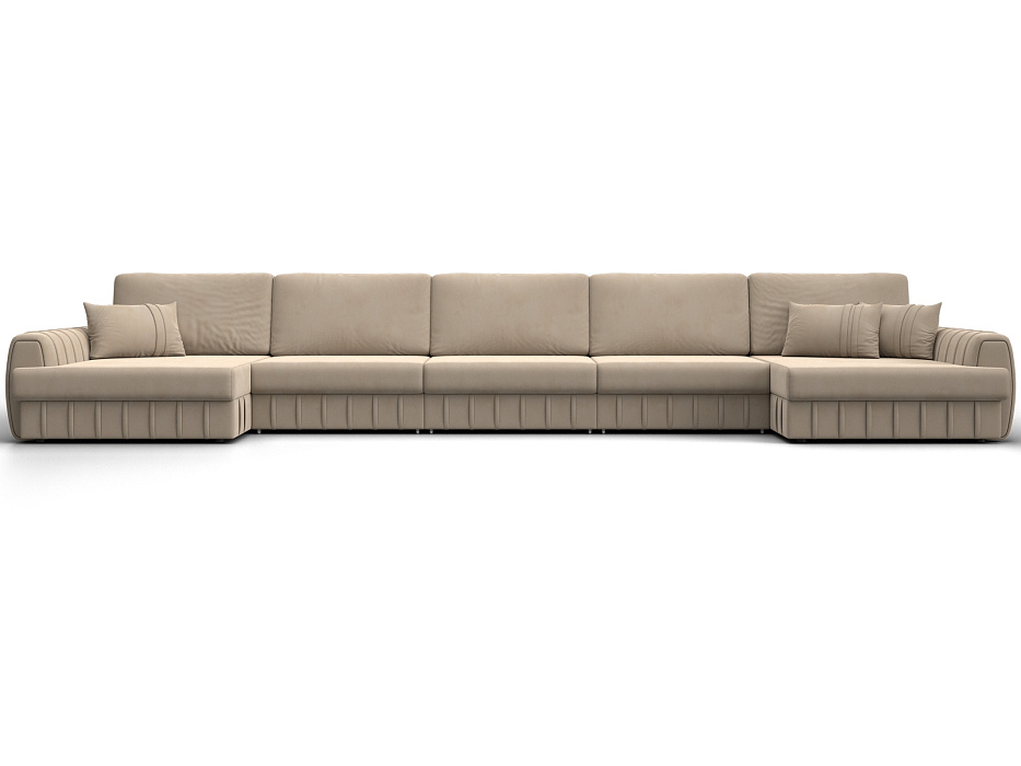 Диван П-образный Лига-057 НПБ МегаЛонг (seven 729 бежевый)