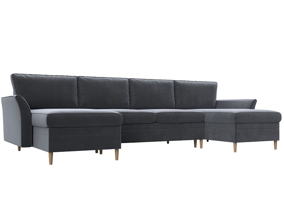 П-образный диван София (серый цвет)