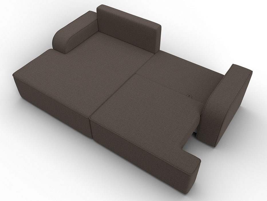 Диван угловой Лига-120 угол левый (амур 05 коричневый)