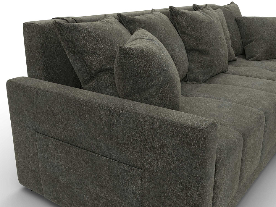 Диван угловой Лига-125 угол универсальный (laim 10 темно-коричневый)