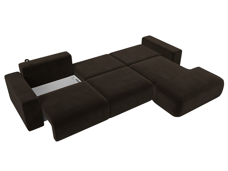 Диван угловой Лига-036 НПБ Классик Лонг правый угол (коричневый)