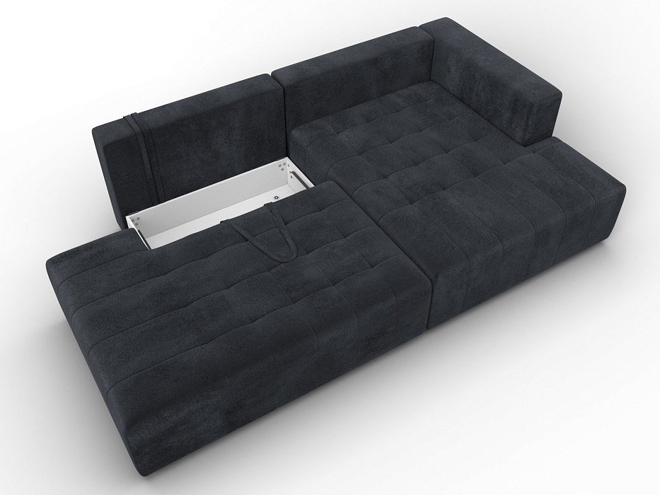 Диван угловой Лига-103 НПБ угол правый (tower 11 темно-серый)