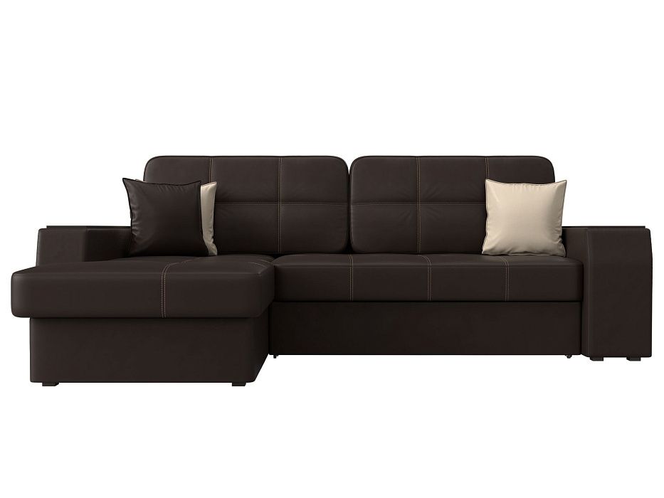 Диван угловой Брюссель левый угол (коричневый;бежевый)