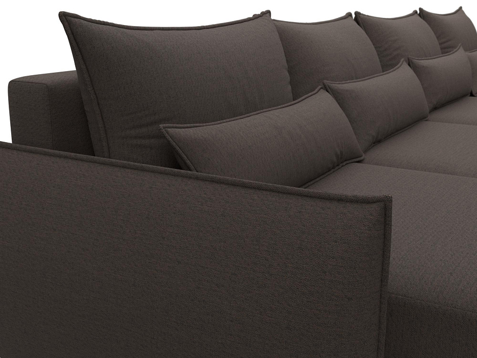 Диван П-образный Лига-051 НПБ Лонг (амур 05 коричневый)