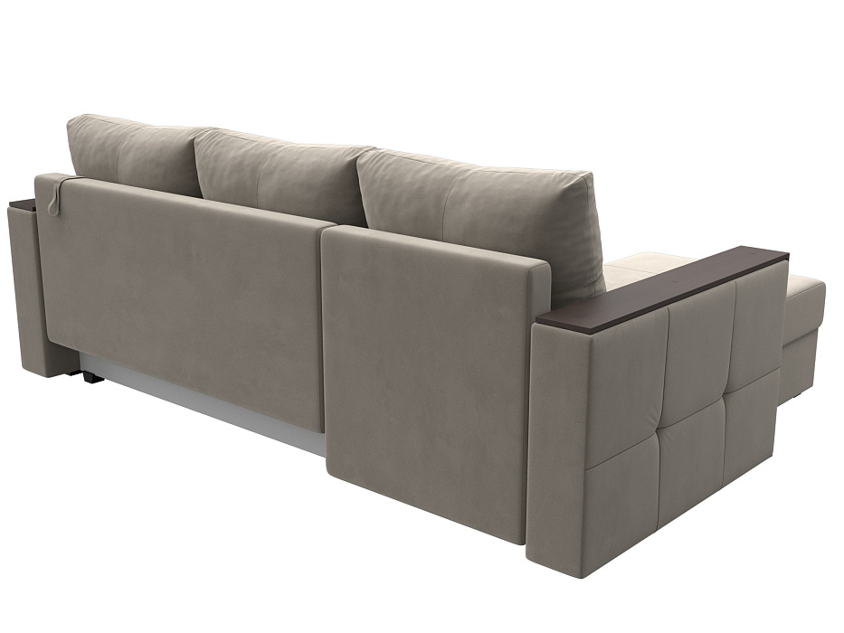 Диван угловой Валенсия Лайт левый угол (бежевый)