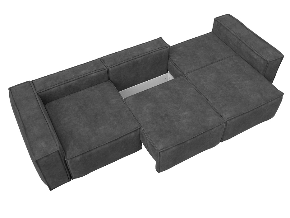 Диван прямой Лига-081 НПБ Лонг (brut 16 темно-серый)