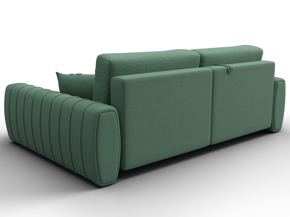 Диван угловой Лига-057 НПБ угол правый (амур 11 зеленый)