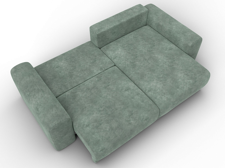 Диван угловой Лига-056 НПБ угол универсальный (brut 08 зеленый)