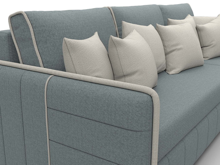 Диван угловой Лига-078 угол универсальный (амур 07 серый;амур 02 бежевый)