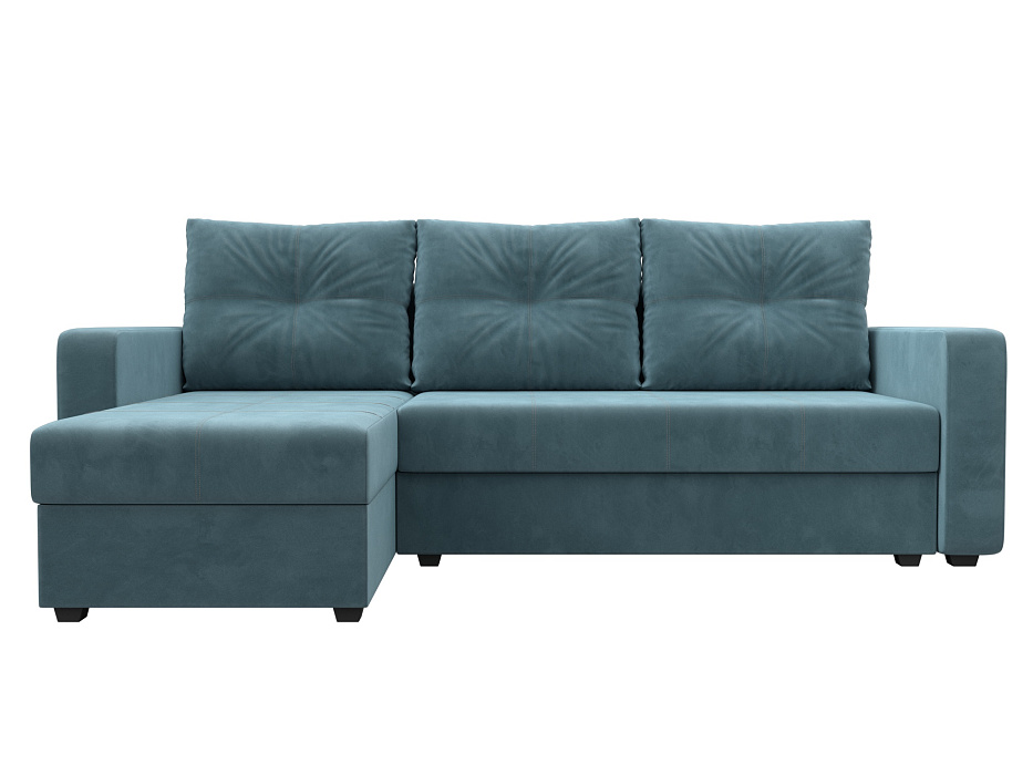 Диван угловой Ливерпуль Лайт левый угол (seven 113 бирюзовый)