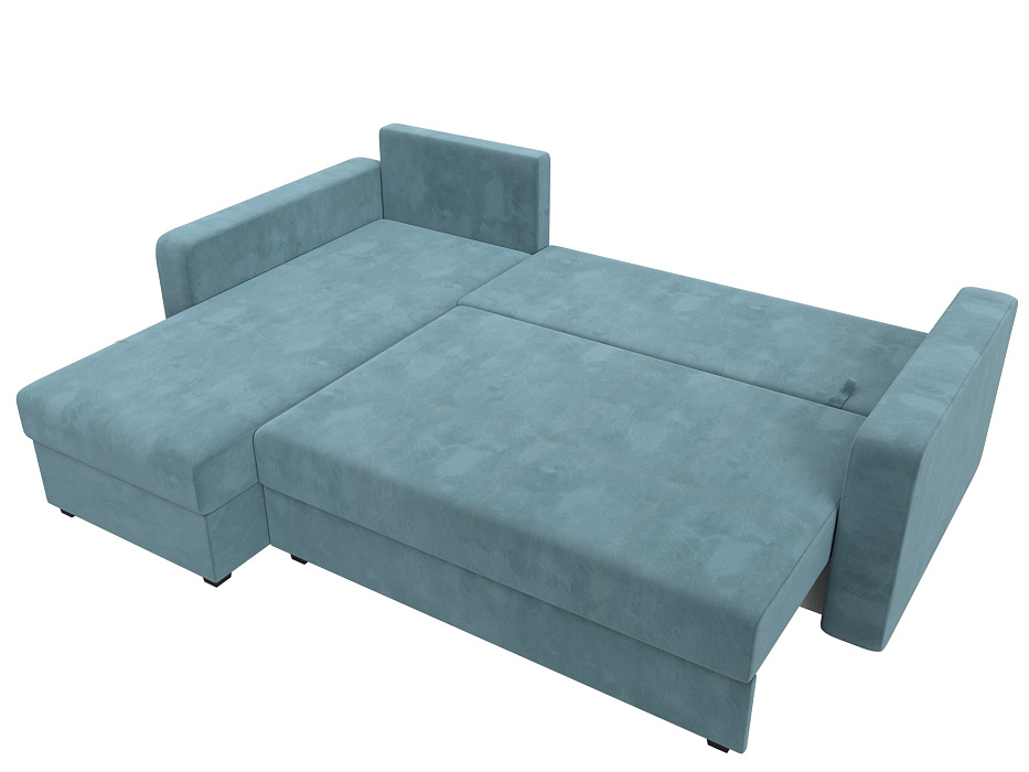 Диван угловой Ливерпуль Лайт левый угол (seven 113 бирюзовый)