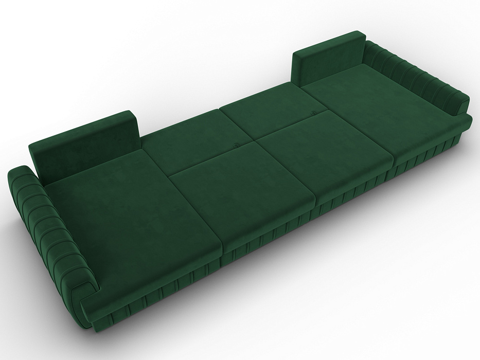 Диван П-образный Лига-057 НПБ Лонг (seven 626 зеленый)