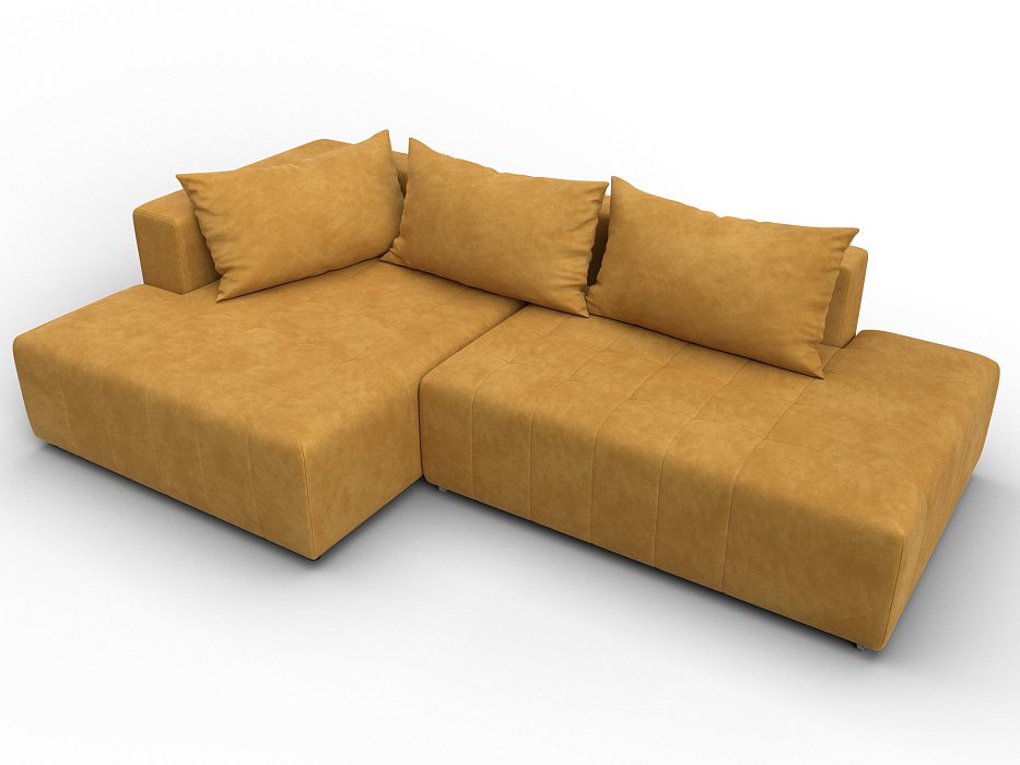 Диван угловой Лига-103 НПБ угол левый (brut 10 желтый)