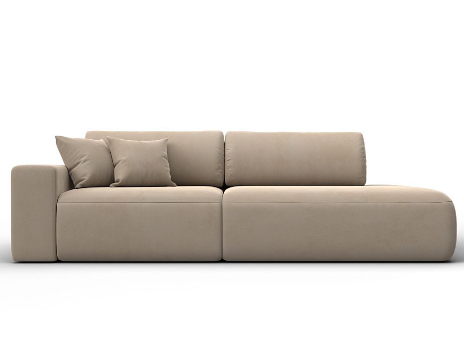 Диван прямой Лига-036 НПБ Модерн подлокотник слева (seven 729 бежевый)