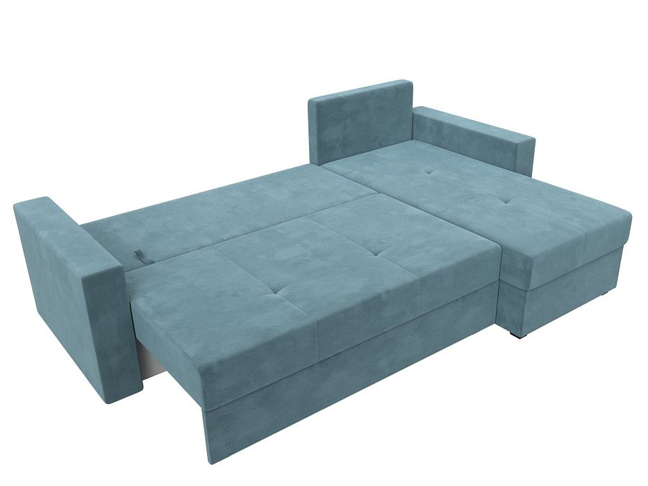 Диван угловой Верона Лайт правый угол (seven 113 бирюзовый)