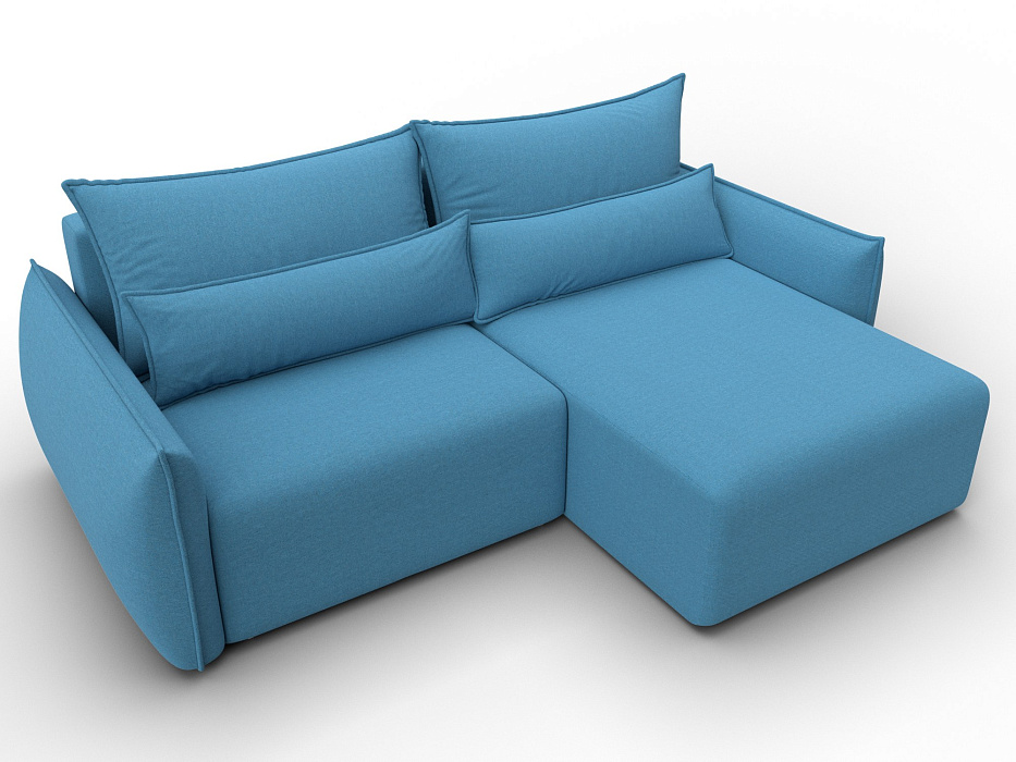 Диван угловой Лига-051 НПБ угол универсальный (амур 10 голубой)