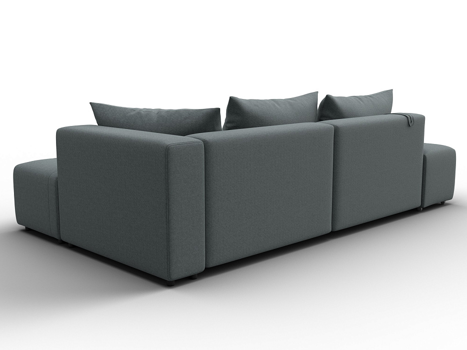 Диван угловой Лига-103 НПБ угол правый (амур 07 серый)