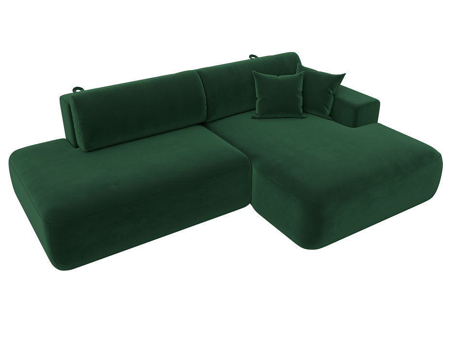 Диван угловой Лига-036 НПБ Модерн правый угол (seven 626 зеленый)