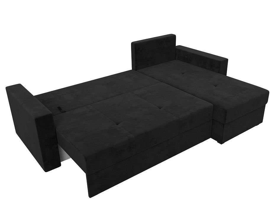 Диван угловой Верона Лайт правый угол (seven 35 черный)