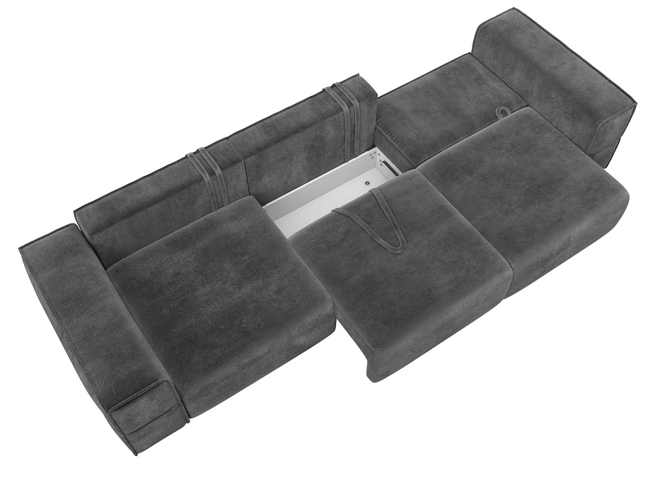 Диван прямой Лига-058 НПБ Лонг (tower 10 серый)