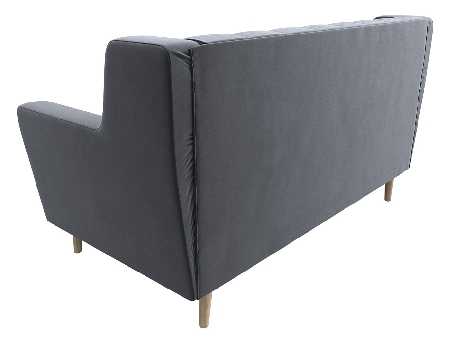 Диван кухонный прямой Брайтон 2 Люкс (seven 17 серый)