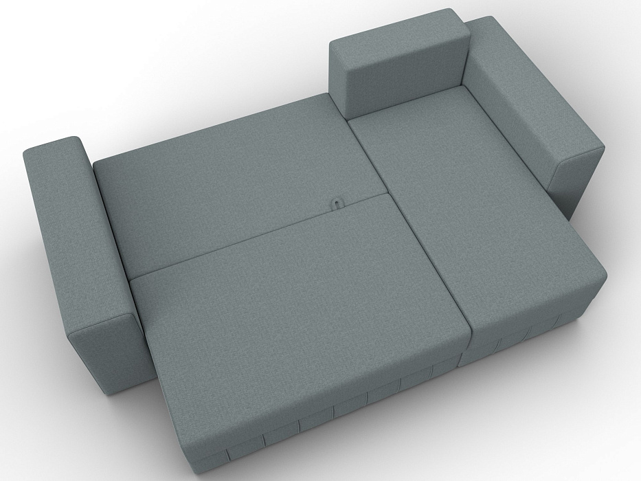 Диван угловой Лига-076 угол универсальный (амур 07 серый)