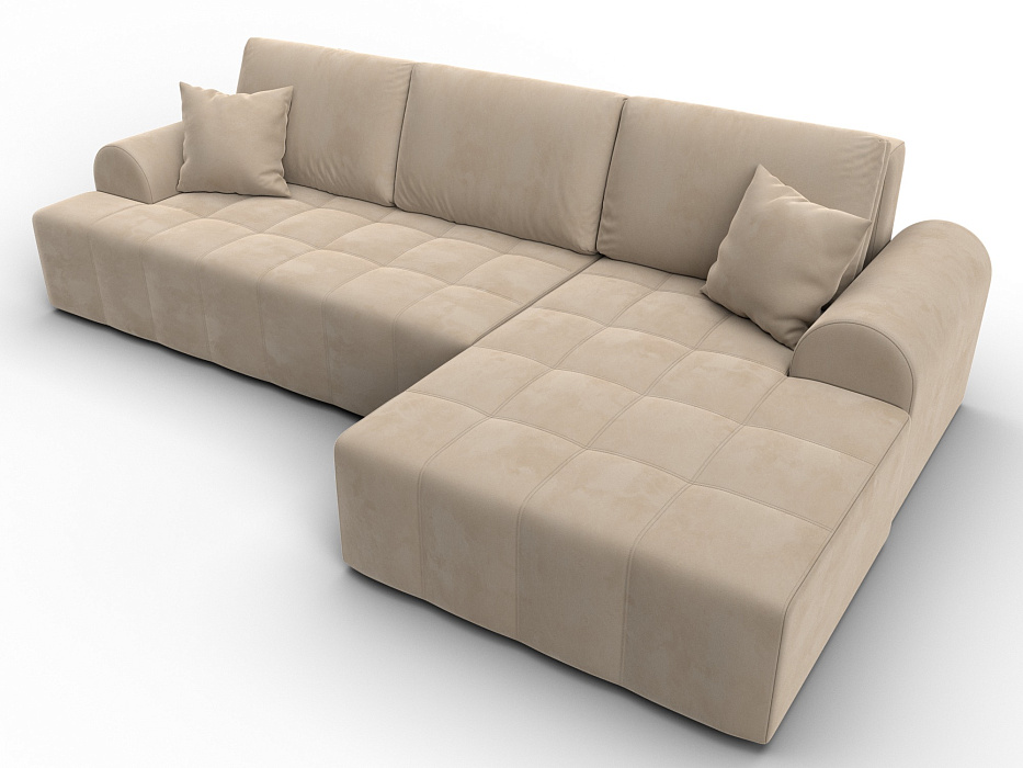 Диван угловой Лига-080 угол правый (seven 729 бежевый)