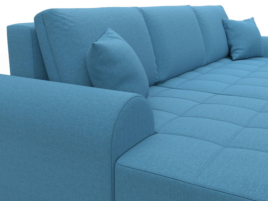 Диван угловой Лига-080 угол левый (амур 10 голубой)