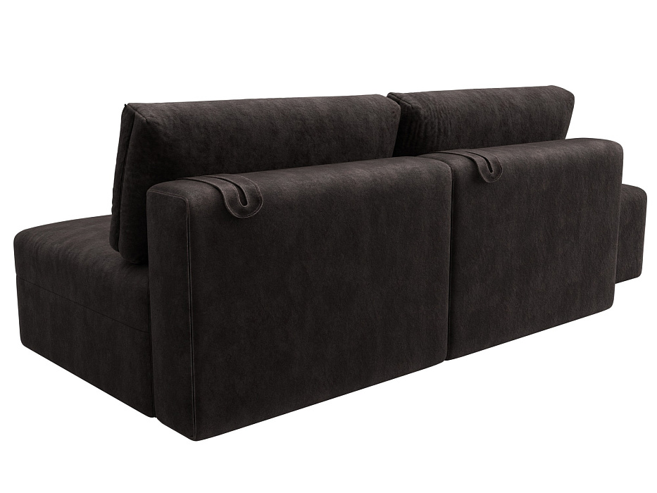 Диван прямой модульный с пуфом Лига-060 НПБ (brut 17 коричневый)