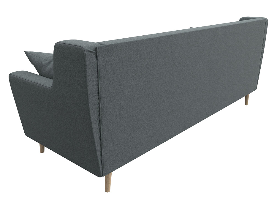 Диван кухонный прямой Брайтон 3 (амур 07 серый)