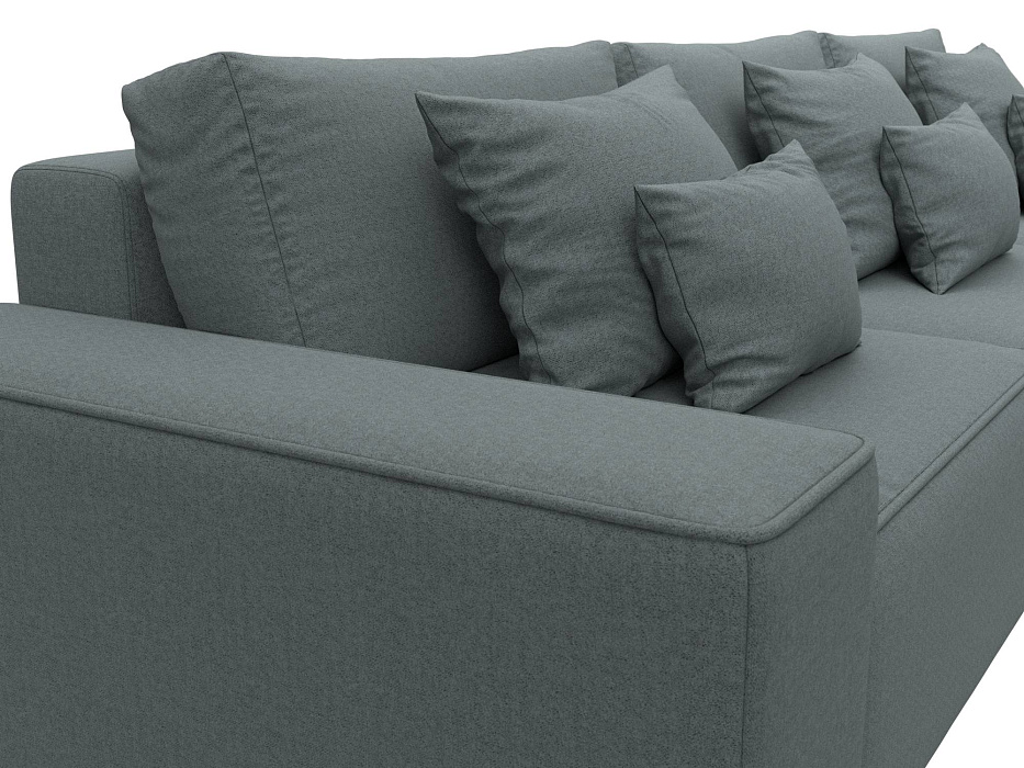 Диван угловой Лига-074 угол универсальный (амур 07 серый)