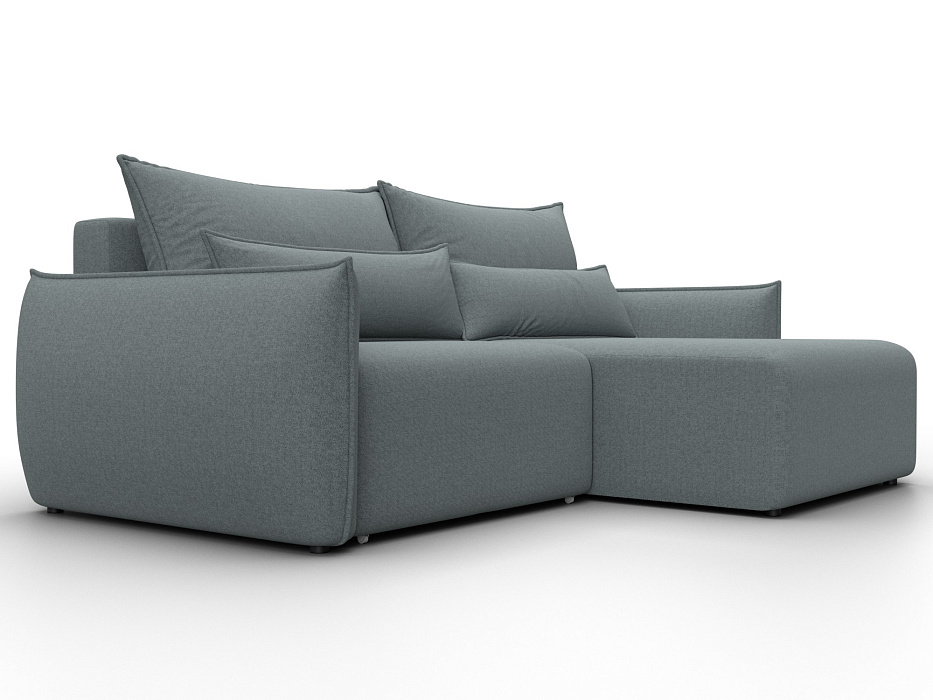 Диван угловой Лига-051 НПБ угол универсальный (амур 07 серый)