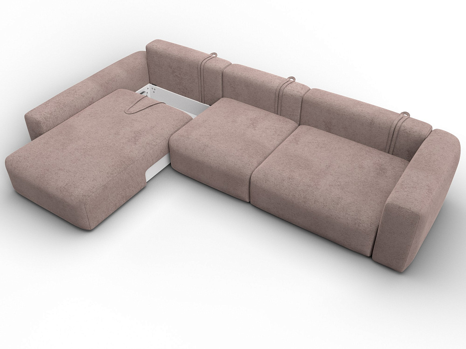 Диван угловой Лига-066 НПБ Лонг угол левый фото в интернет-магазине Лига Диванов