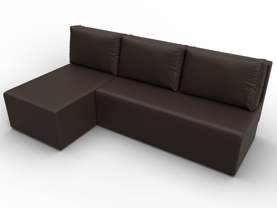 Диван угловой Поло левый угол (коричневый)