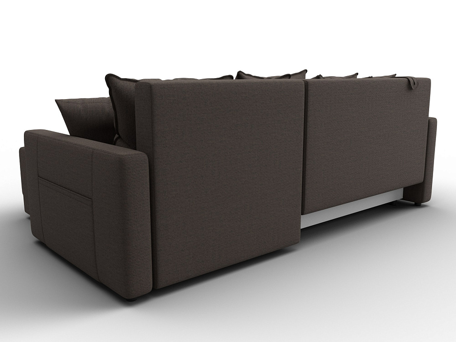 Диван угловой Лига-125 угол универсальный (амур 05 коричневый)