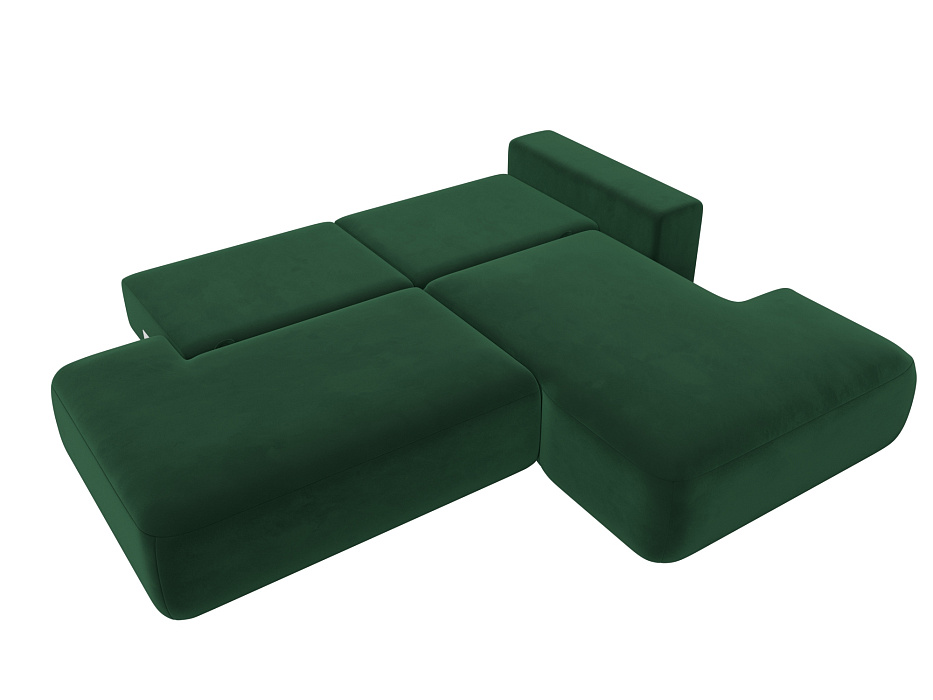 Диван угловой Лига-036 НПБ Модерн правый угол (seven 626 зеленый)