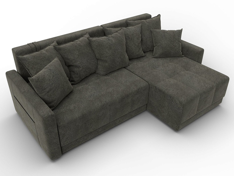 Диван угловой Лига-125 угол универсальный (laim 10 темно-коричневый)