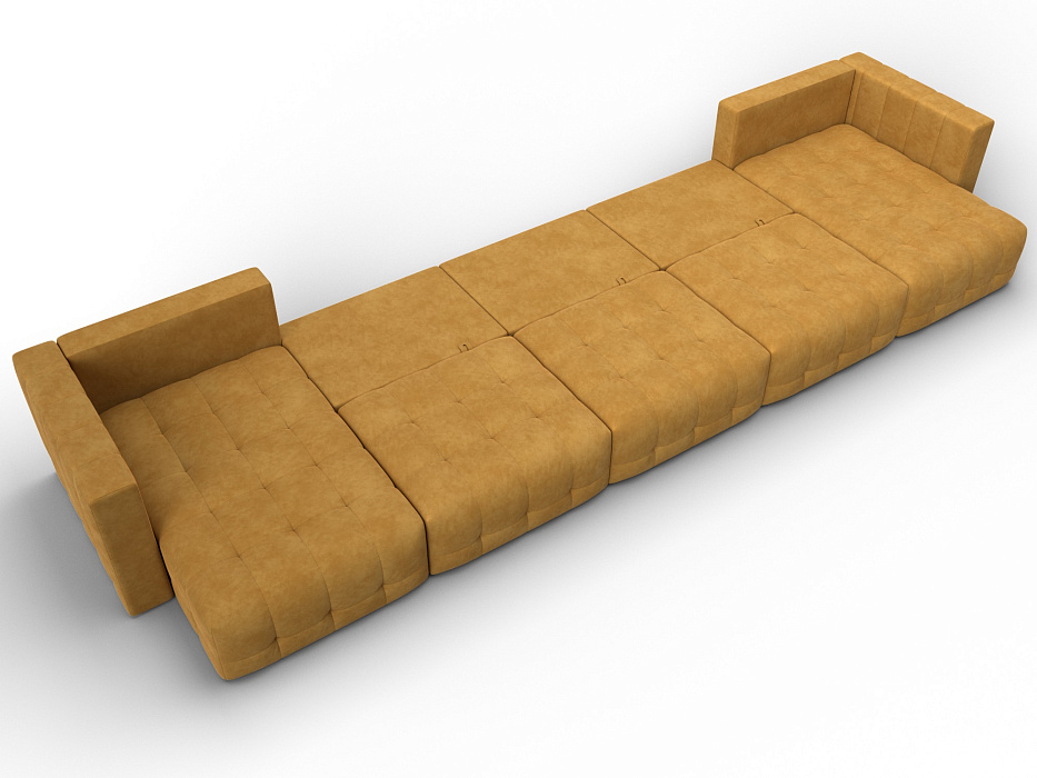 Диван П-образный Лига-052 НПБ МегаЛонг (brut 10 желтый)