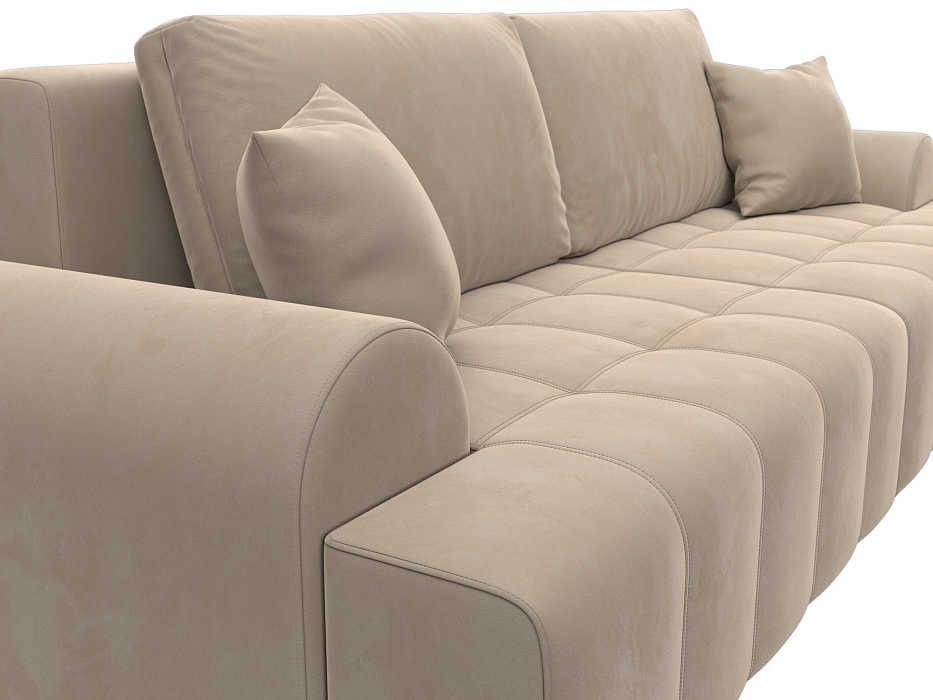 Диван прямой Лига-080 НПБ (seven 729 бежевый)