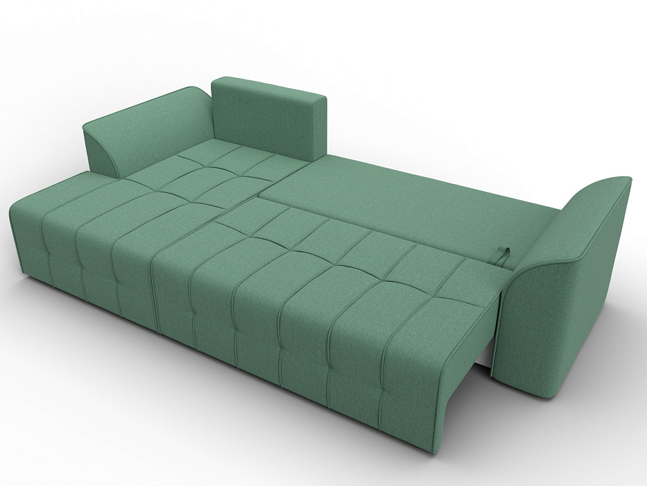 Диван угловой Лига-113 угол левый (амур 11 зеленый)