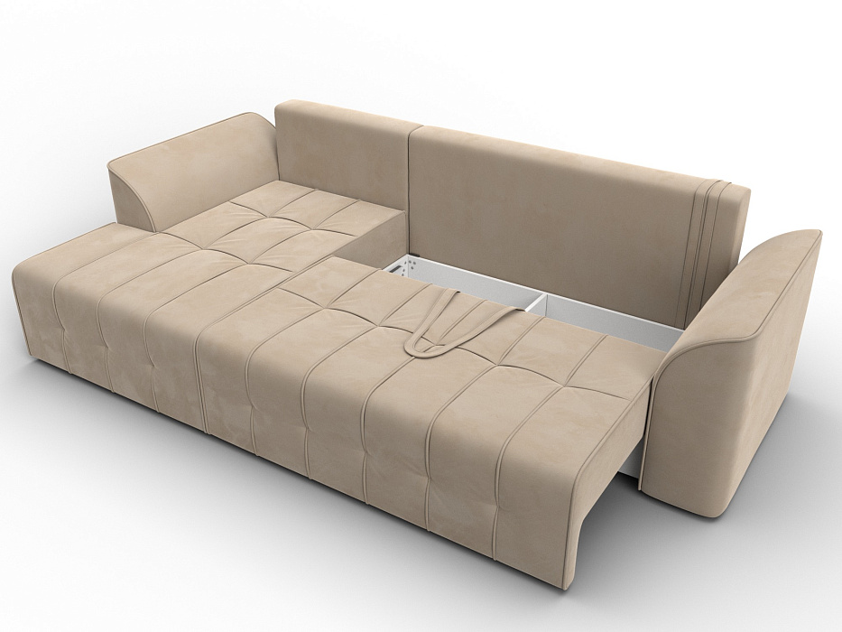 Диван угловой Лига-113 угол левый (seven 729 бежевый)