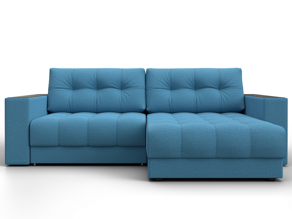 Диван угловой с декором Лига-049 НПБ (амур 10 голубой)