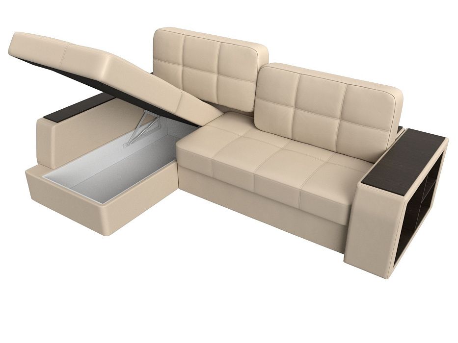 Диван угловой Брюссель левый угол (бежевый;коричневый)