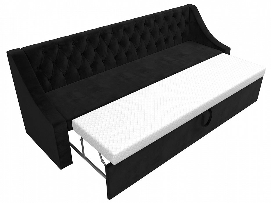 Диван кухонный прямой Мерлин (seven 35 черный)