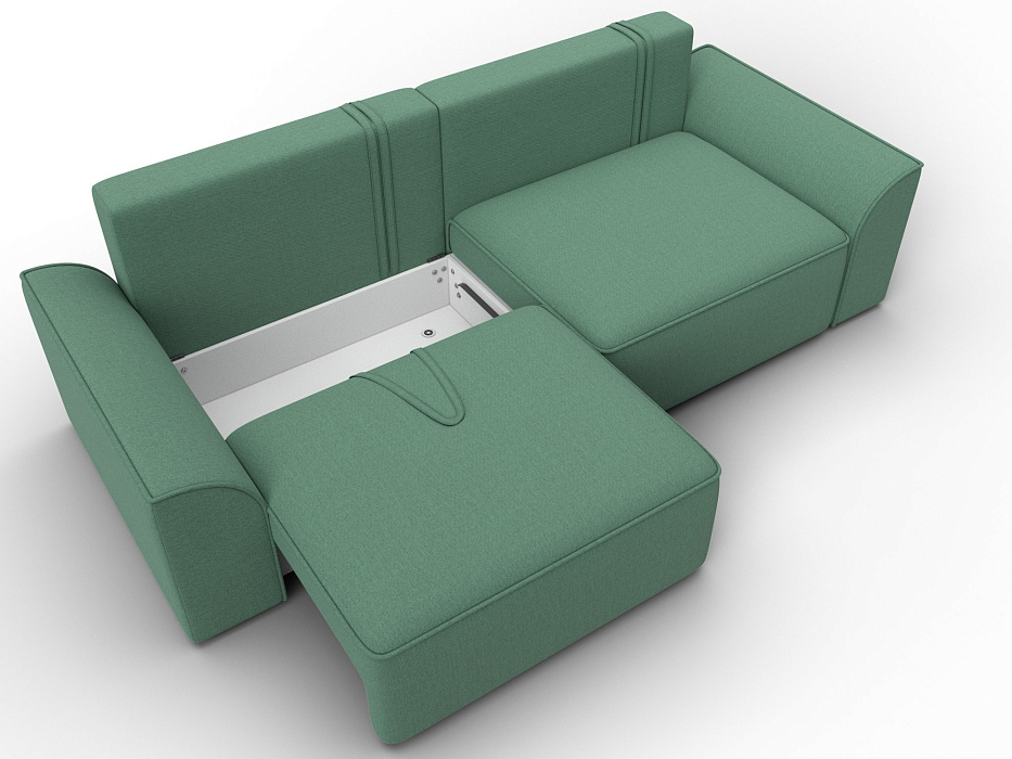 Диван прямой Лига-048 НПБ (амур 11 зеленый)