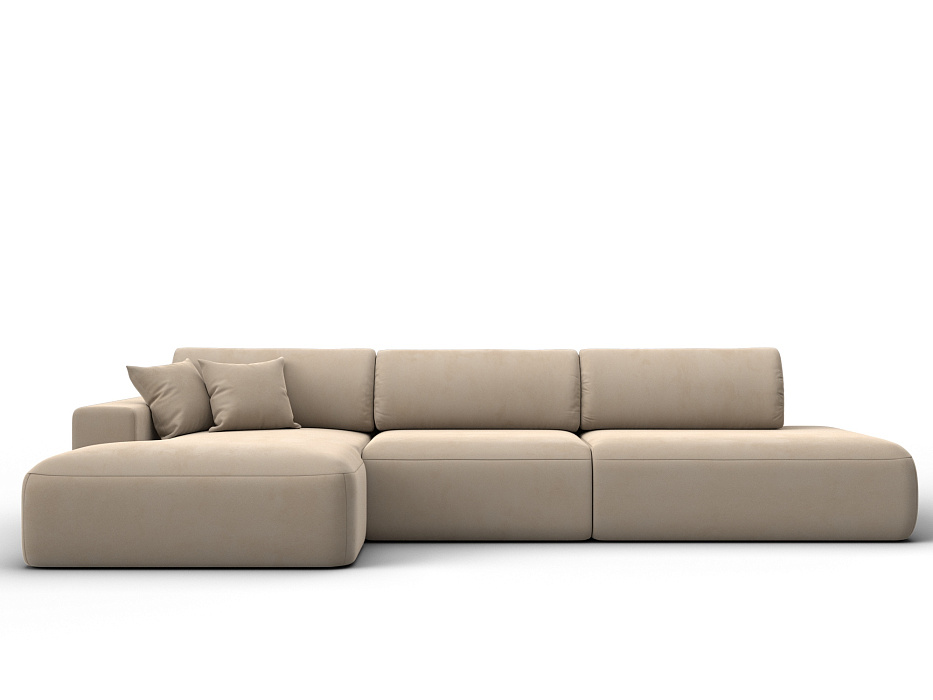 Диван угловой Лига-036 НПБ Модерн Лонг левый угол (seven 729 бежевый)