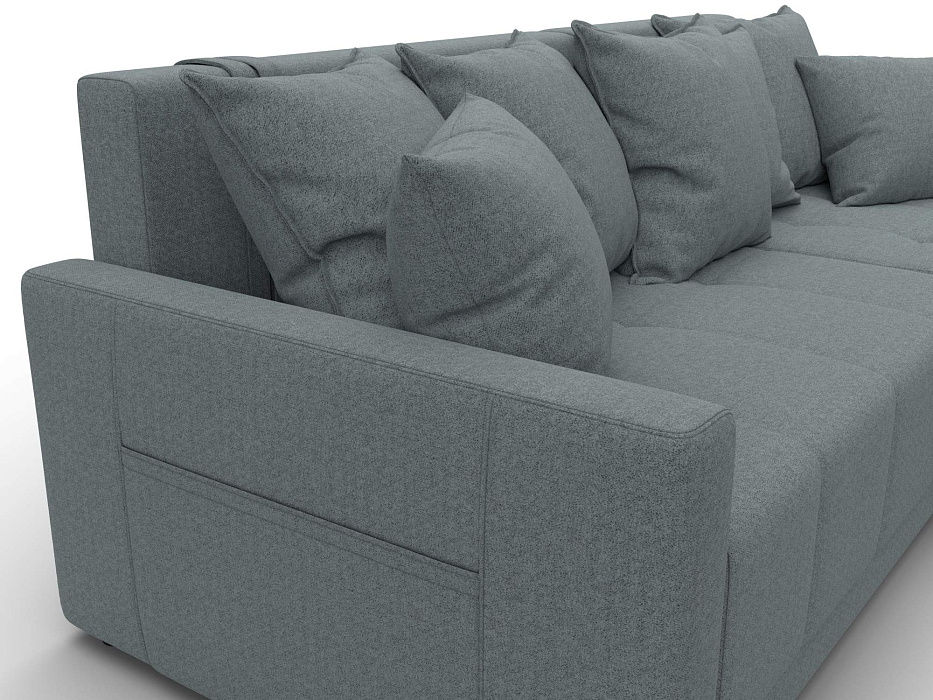 Диван угловой Лига-125 угол универсальный (амур 07 серый)