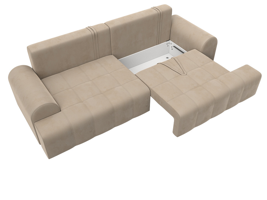 Диван прямой Лига-080 НПБ (seven 729 бежевый)